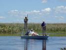 Pir� Lodge (Poling the skiff.) - The Iber� Marshlands, Argentina
