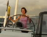 At the helm!