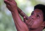 Huaorani Lodge (Native with blowpipe.) - The Amazon, Ecuador