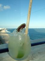 Overlooking Rio de Janiero with a caipirinha