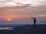 A sunset surf at Nosara beach