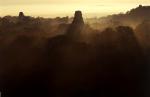 Sunrise over the pyramids of Tikal