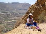 Peruvian lady with potatoes